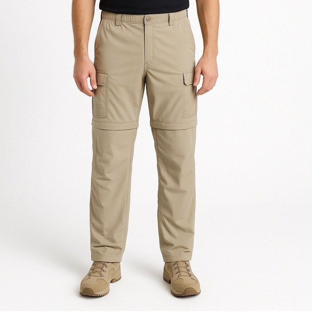 The North Face Convertible Tan Hiking Cargo Pants Men's 38x31 READ